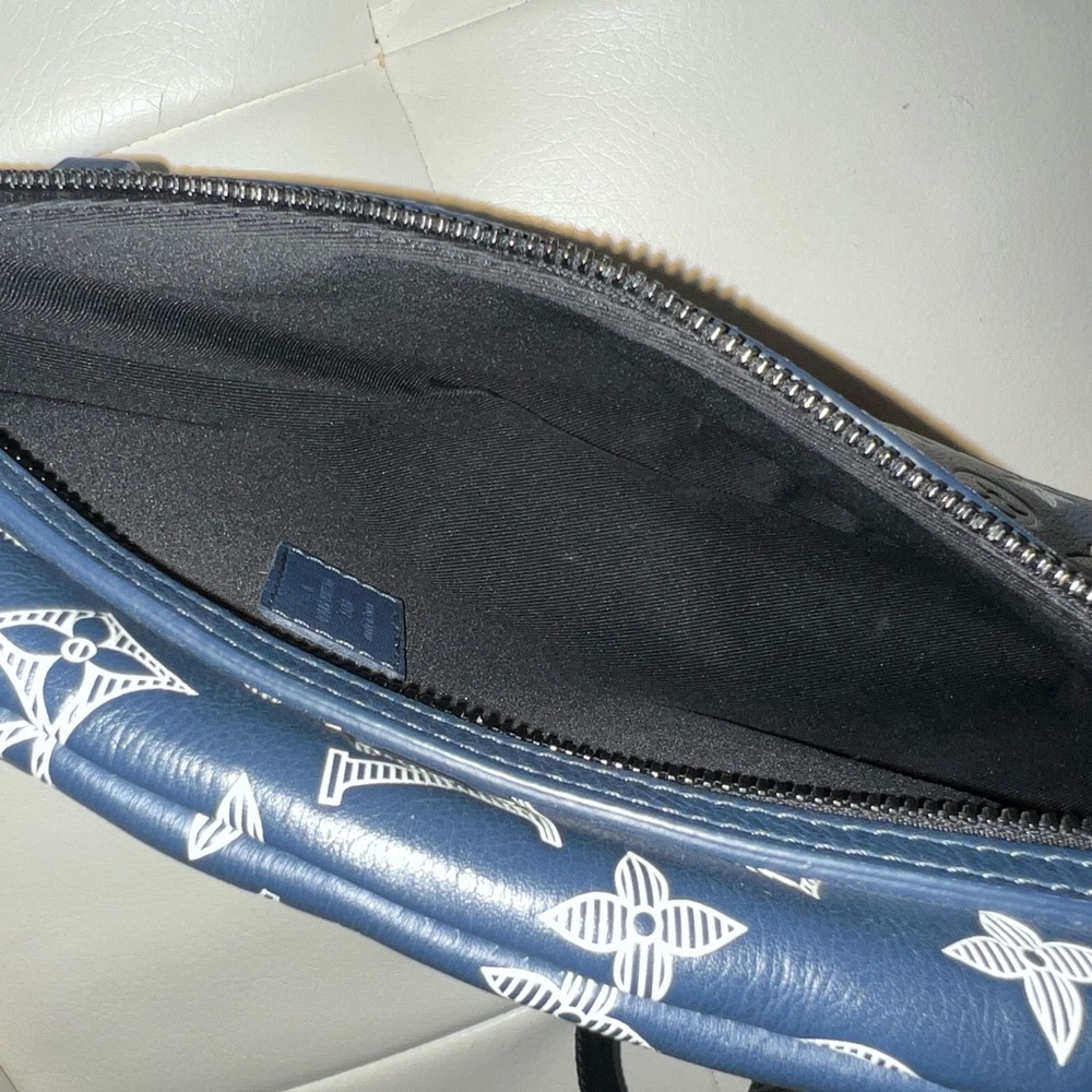 Louis Vuitton Slate Blue Monogram Sling Belt Bag with coin pouch - Picture 7 of 14